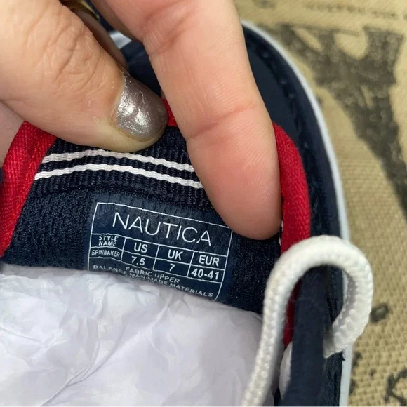 Nautica Spinnaker Navy Boat Shoes Size 7.5 - Picture 7 of 11